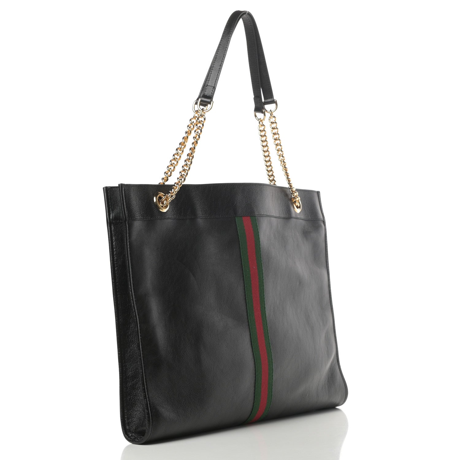 Gucci Calfskin Large Rajah Chain Tote Black 4 of 13