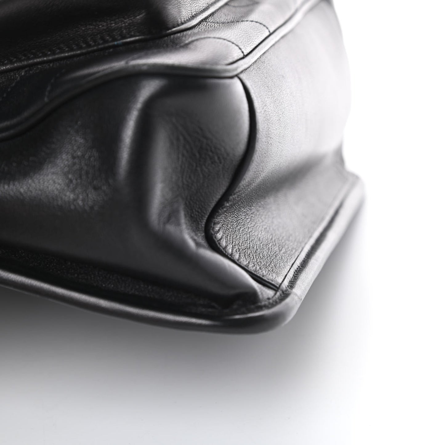 Lambskin Matelasse Monogram Medium Niki Chain Satchel Black