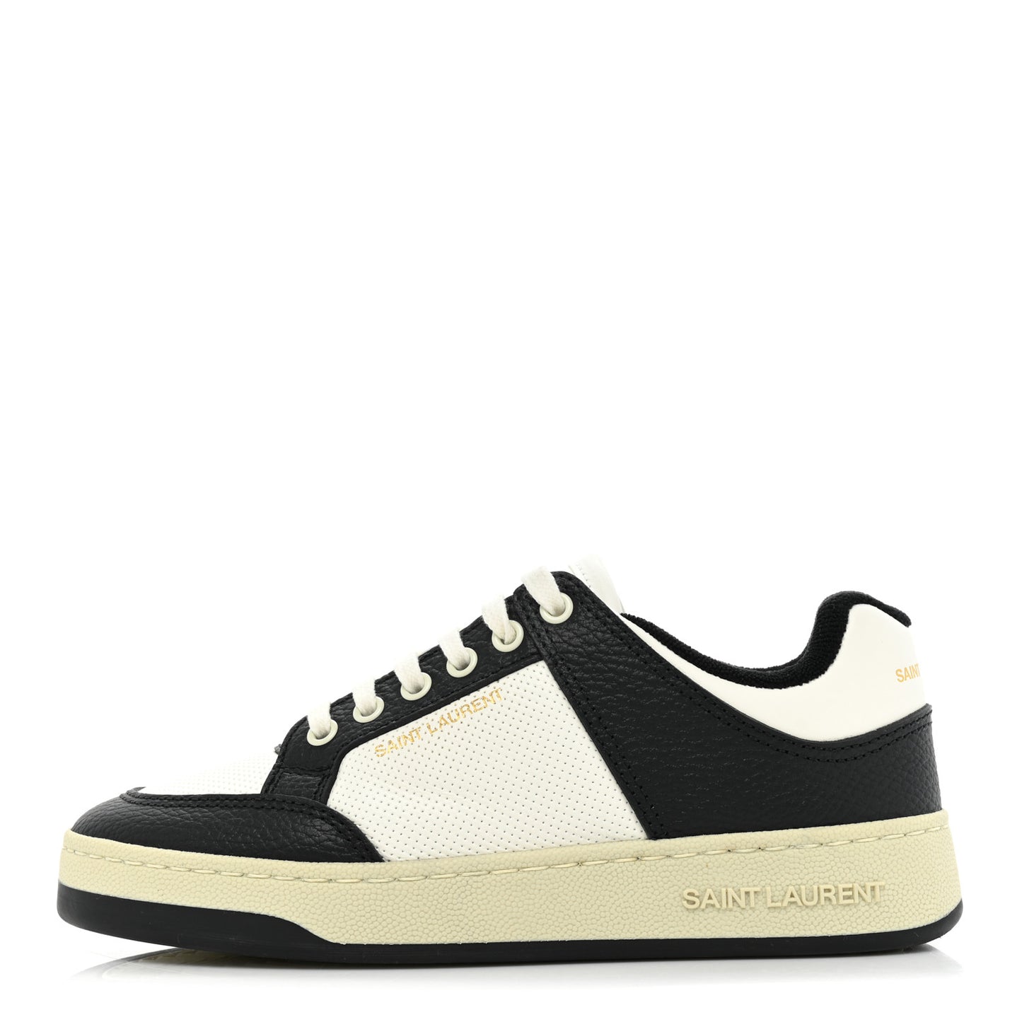 Calfskin Perforated Womens Sneakers 37 White