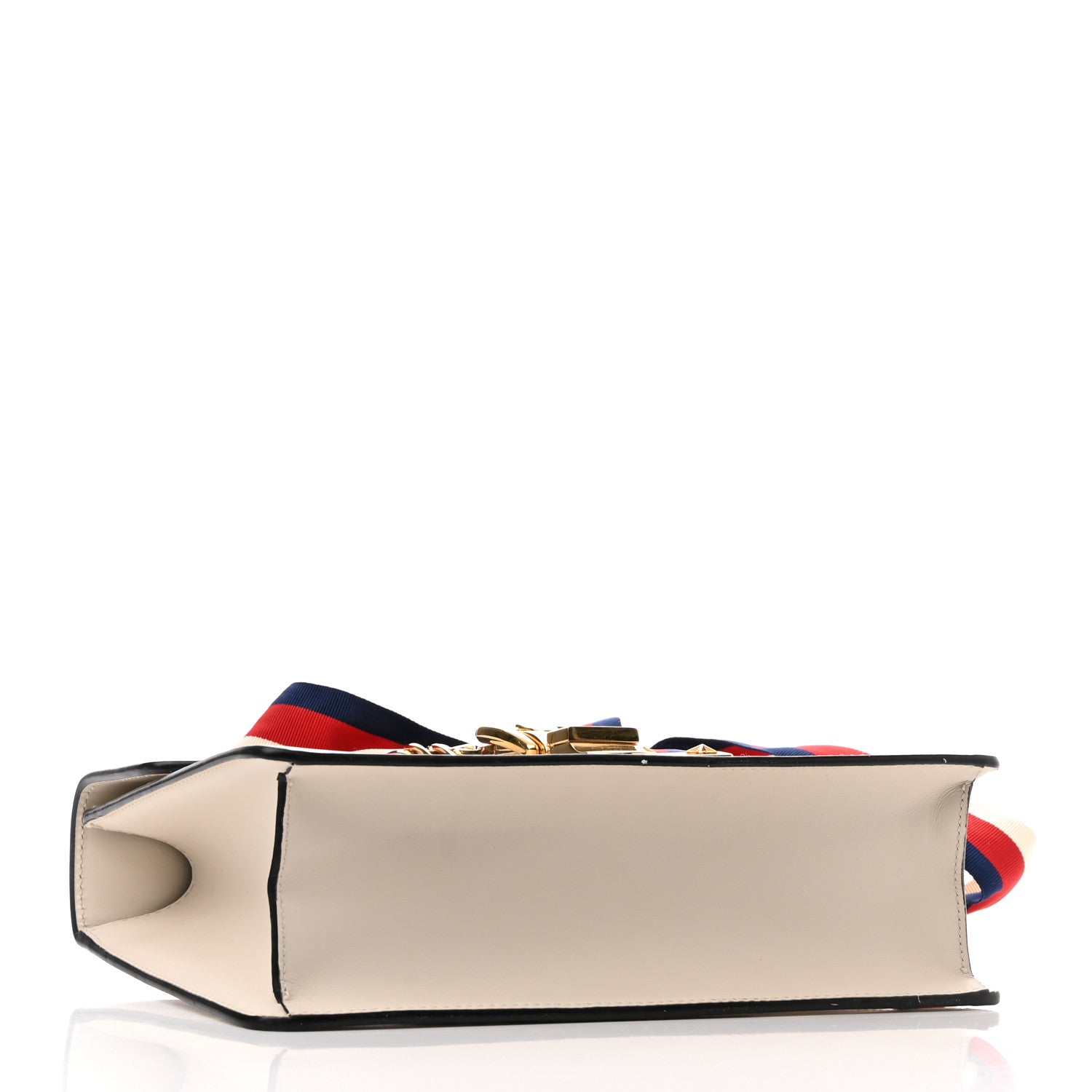 Gucci Calfskin Small Sylvie Shoulder Bag Off White 4 of 15