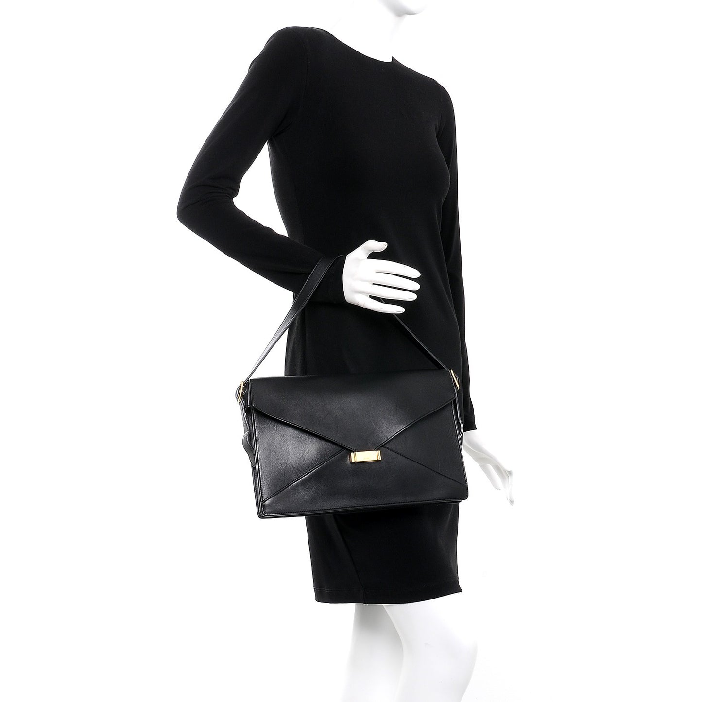 Smooth Calfskin Medium Diamond Shoulder Bag Black