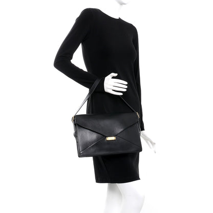Celine Smooth Calfskin Medium Diamond Shoulder Bag Black 2 of 10