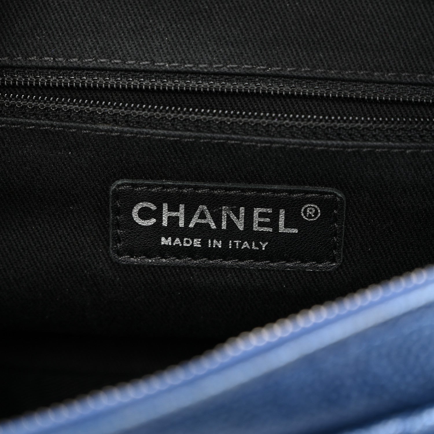 Chanel Iridescent Caviar Quilted Jumbo Easy Flap Dark Blue 11 of 21