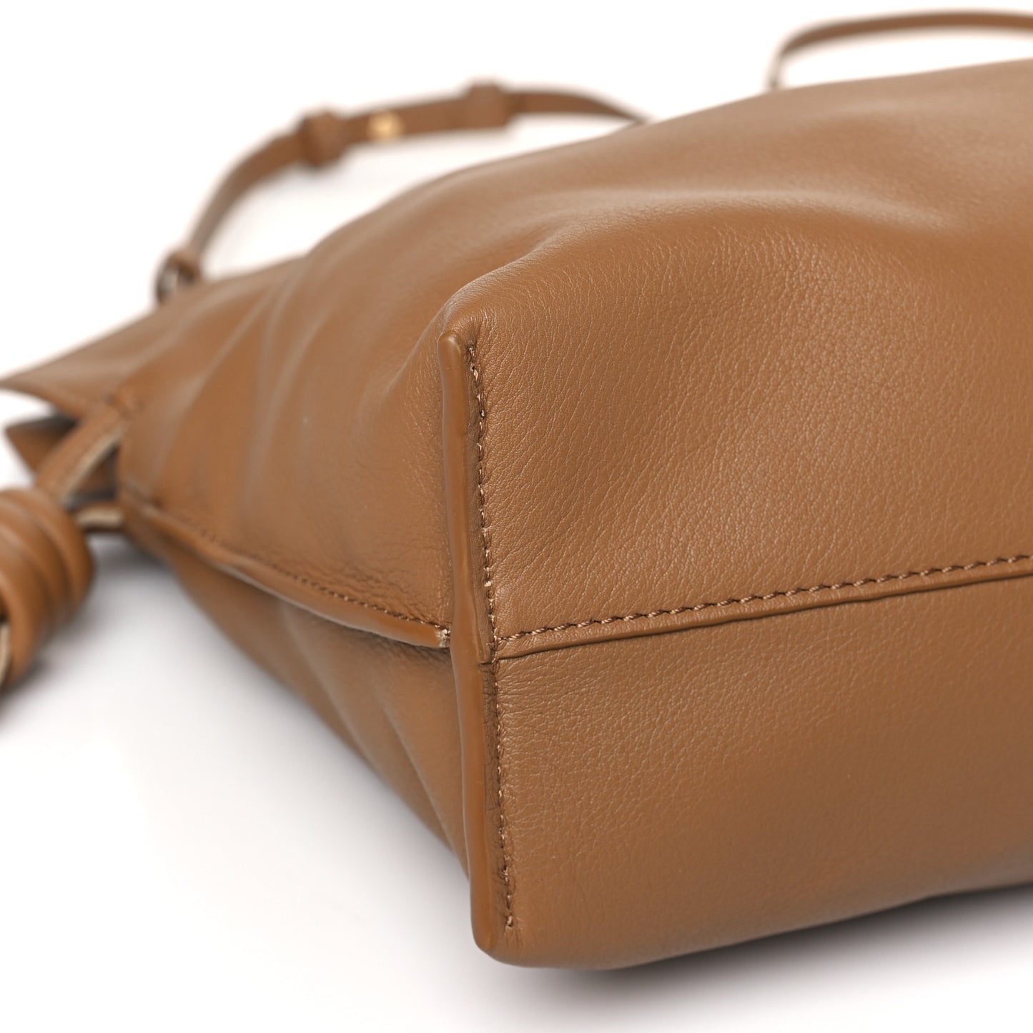 Nappa Flamenco Knot Clutch Warm Desert