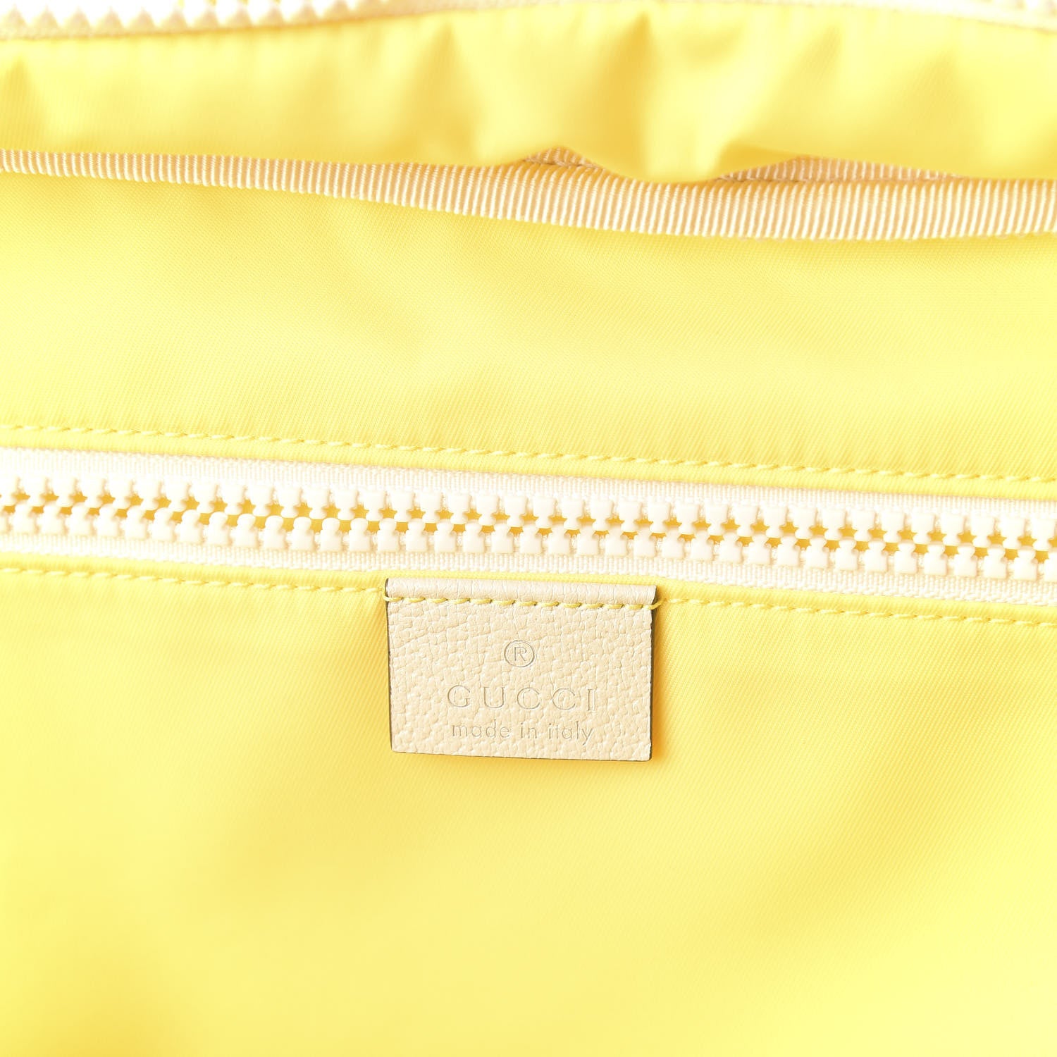Gucci Nylon Twill Blind For Love Interlocking G Backpack Pastel Yellow Multicolor 5 of 9