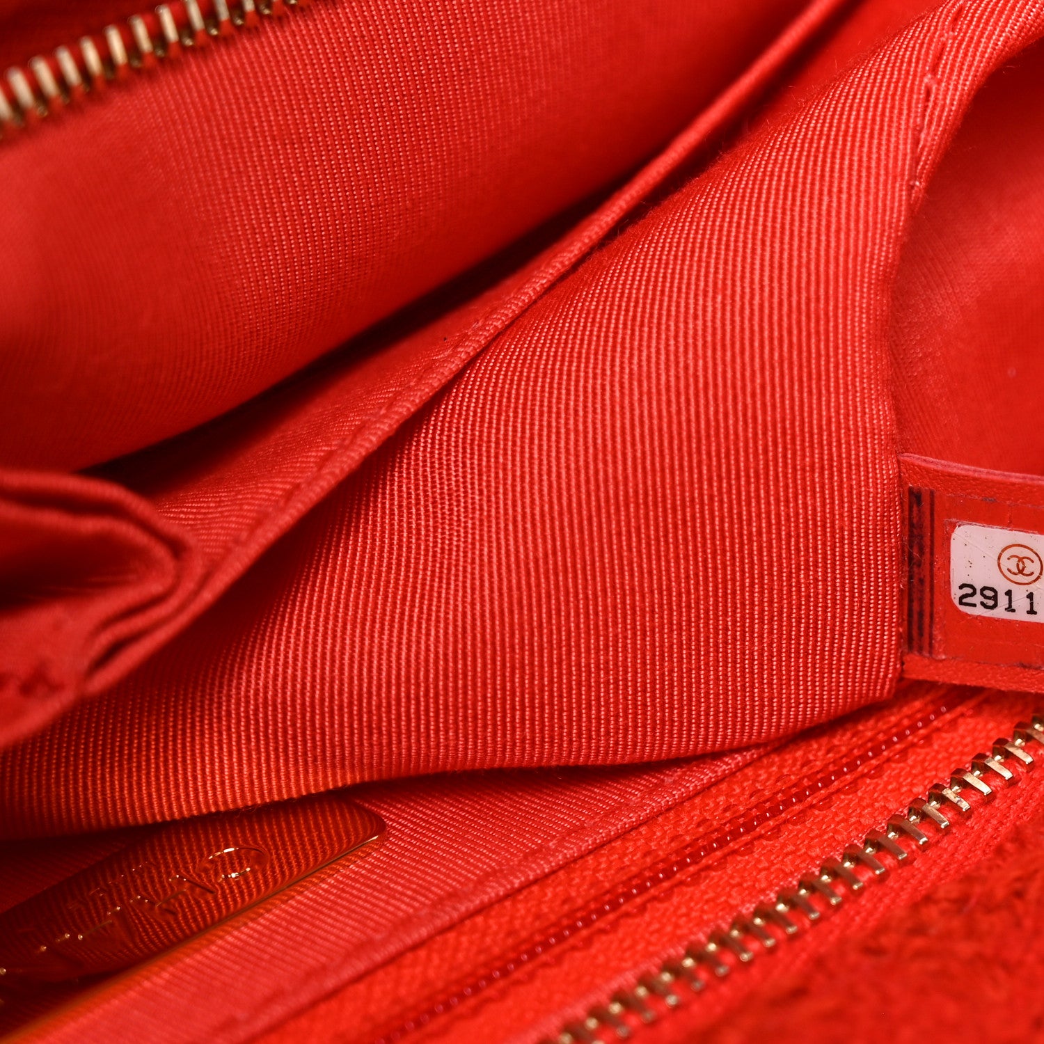 Chanel Wool Tweed Large Zipped Shopping Tote Dark Orange 7 of 11