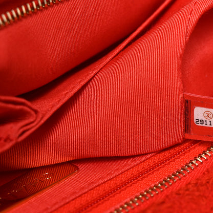 Chanel Wool Tweed Large Zipped Shopping Tote Dark Orange 7 of 11