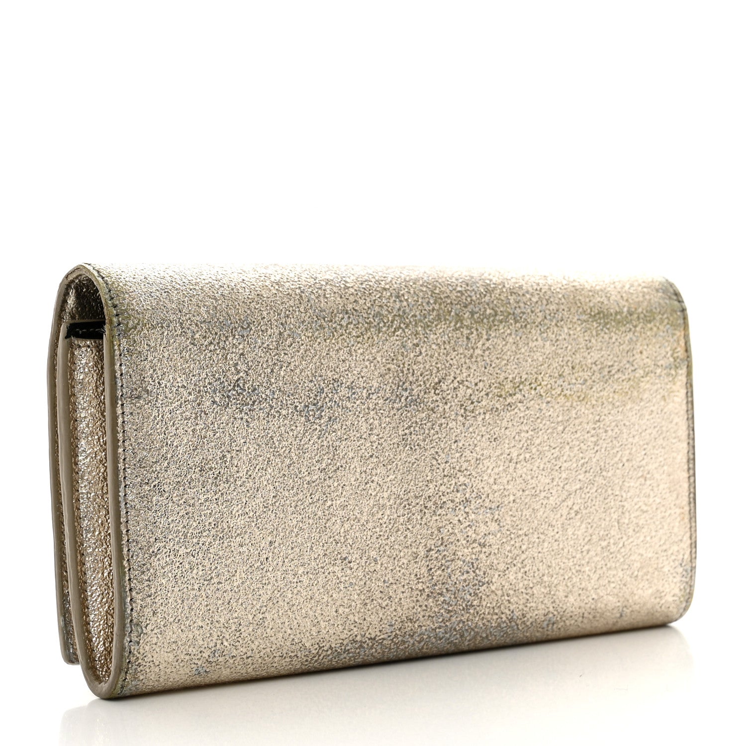 Saint Laurent Metallic Calfskin Classic Monogram Cassandre Wallet Gold 3 of 17