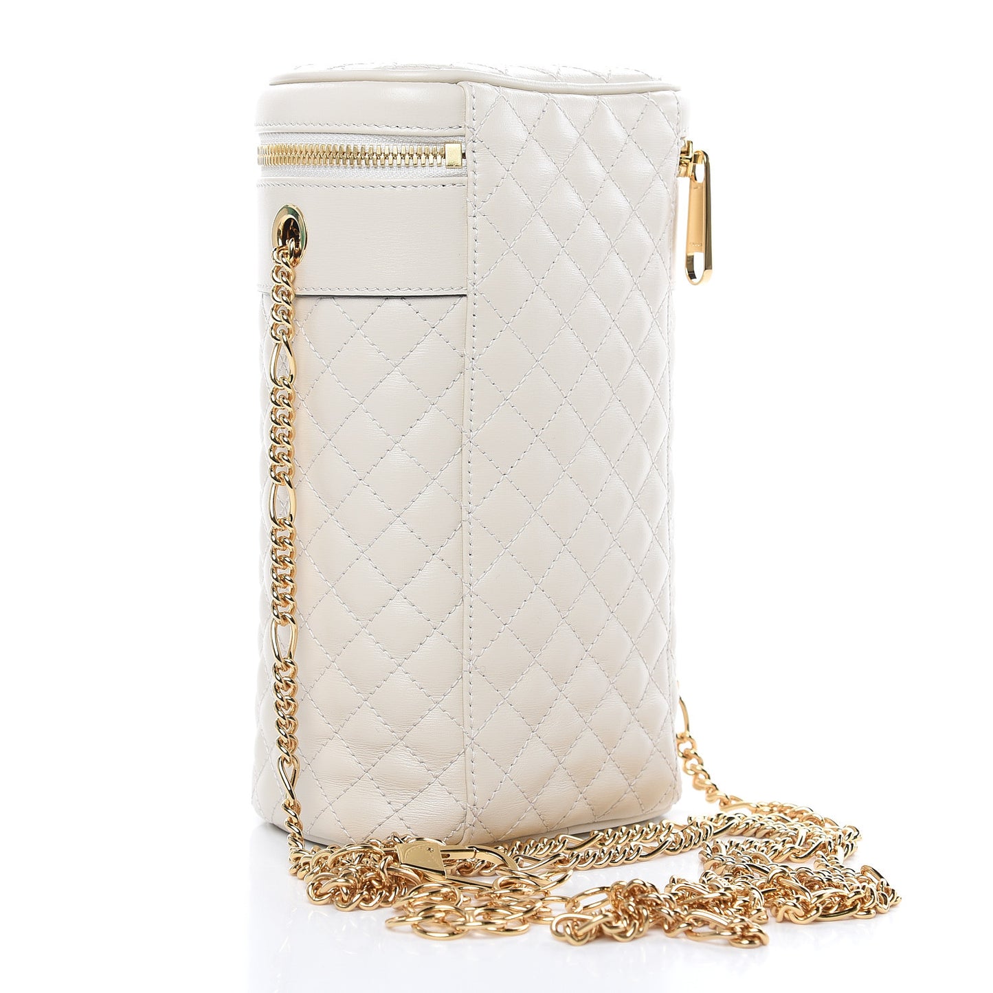 Calfskin Trapuntata Zumi Belt Bag Off White