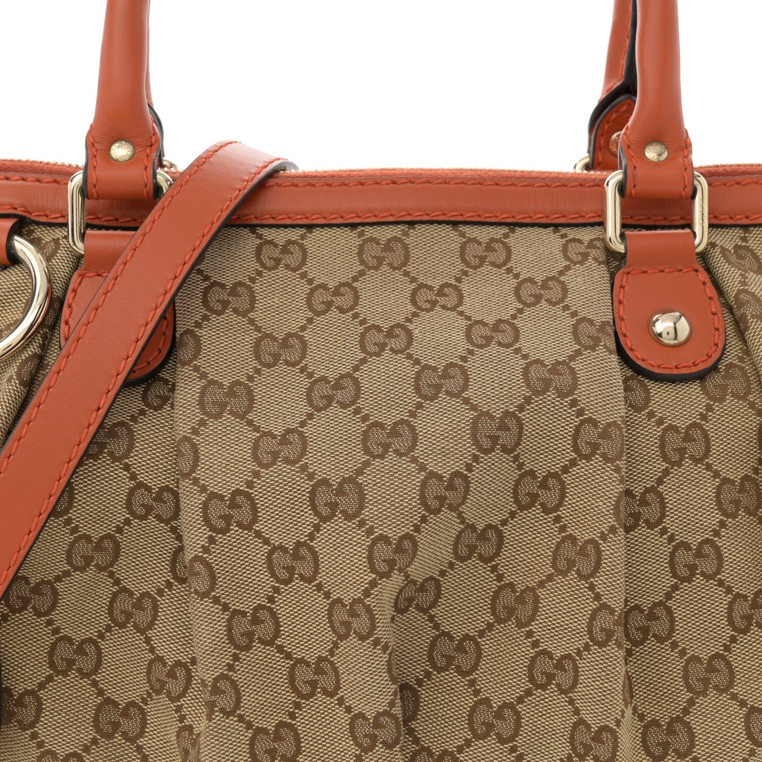 Gucci Monogram Medium Sukey Top Handle Orange 8 of 15