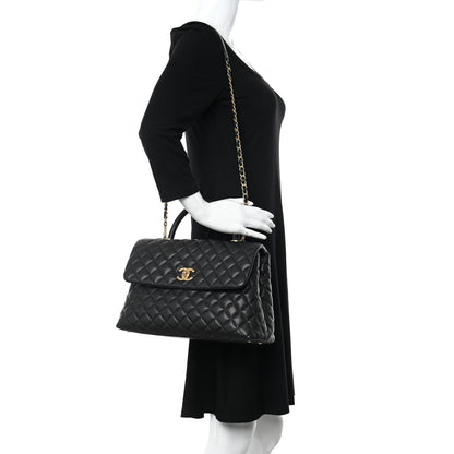 Chanel Caviar Quilted Medium Coco Handle Flap Black 3 of 11