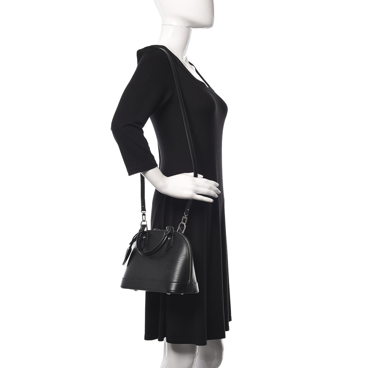 Louis Vuitton Epi Alma BB Black 2 of 8
