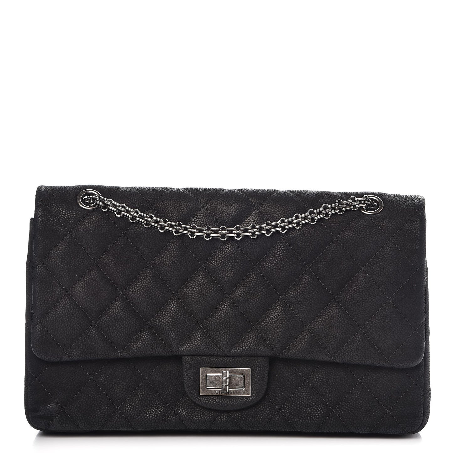 Iridescent Caviar Quilted 2.55 Reissue 227 Flap Black