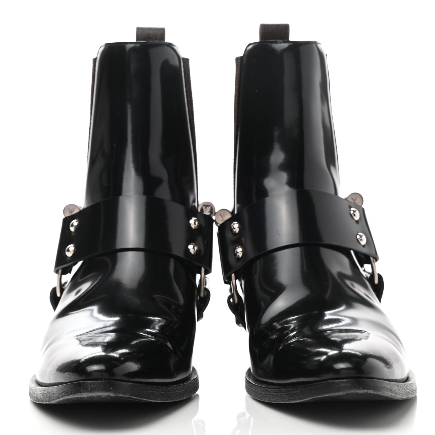 Louis Vuitton Calfskin Monogram Rhapsody Ankle Boots 37 Black 2 of 11