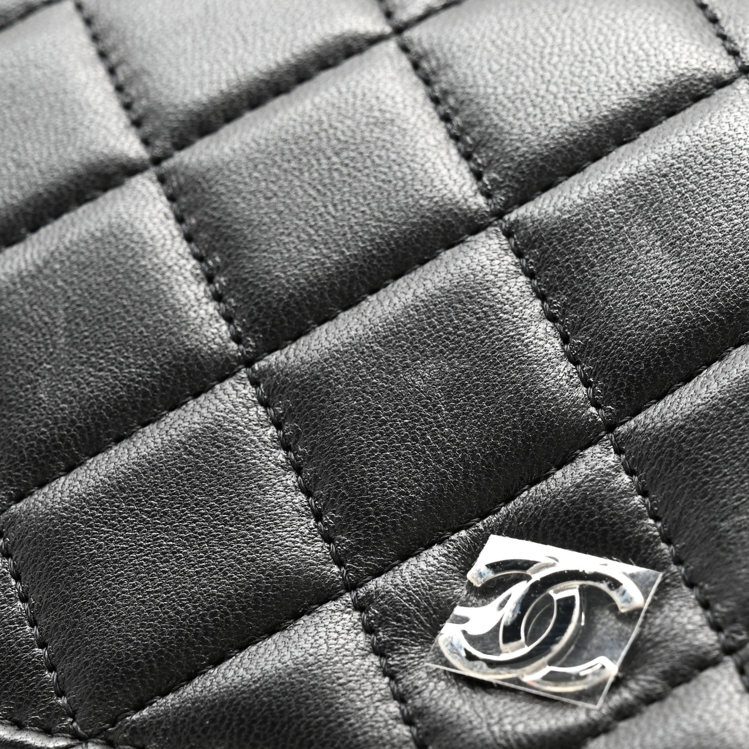 Chanel Lambskin Quilted Wallet On Chain WOC Black 11 of 11