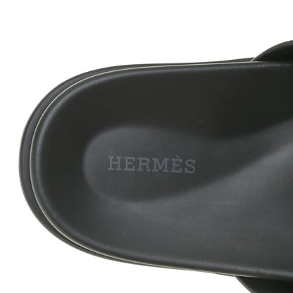 Hermes Calfskin Womens Chypre Sandals 42 Black 7 of 9