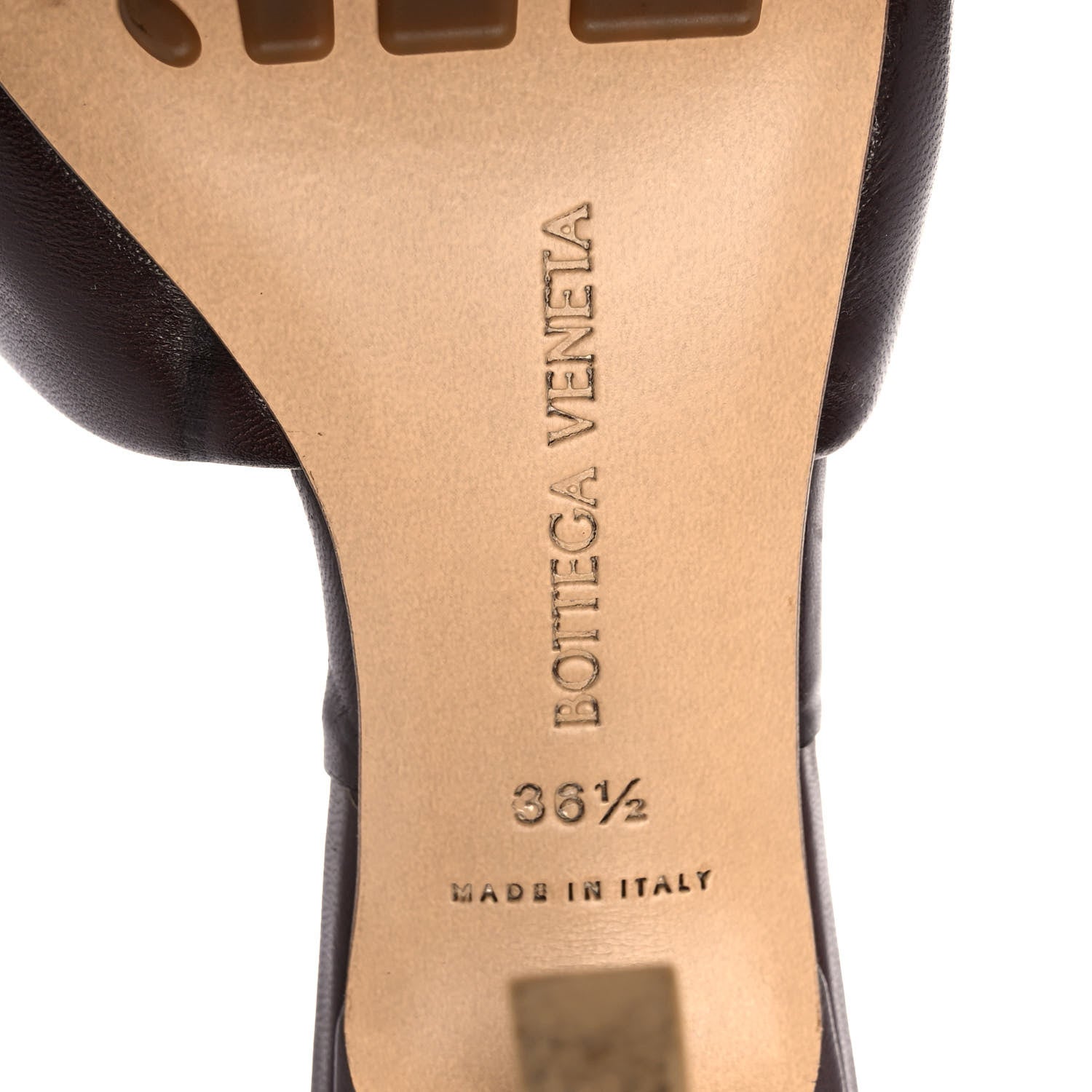 Bottega Veneta Nappa Quilted Rubber Lido Mule Sandals 36.5 Bitter Chocolate 6 of 7