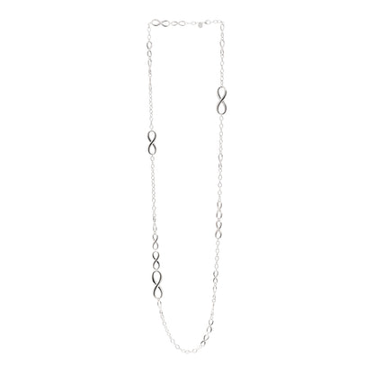 Tiffany Sterling Silver Wide Infinity Endless Necklace 3 of 4