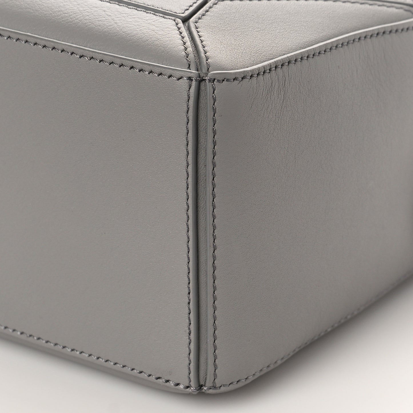 Calfskin Small Puzzle Bag Pearl Grey