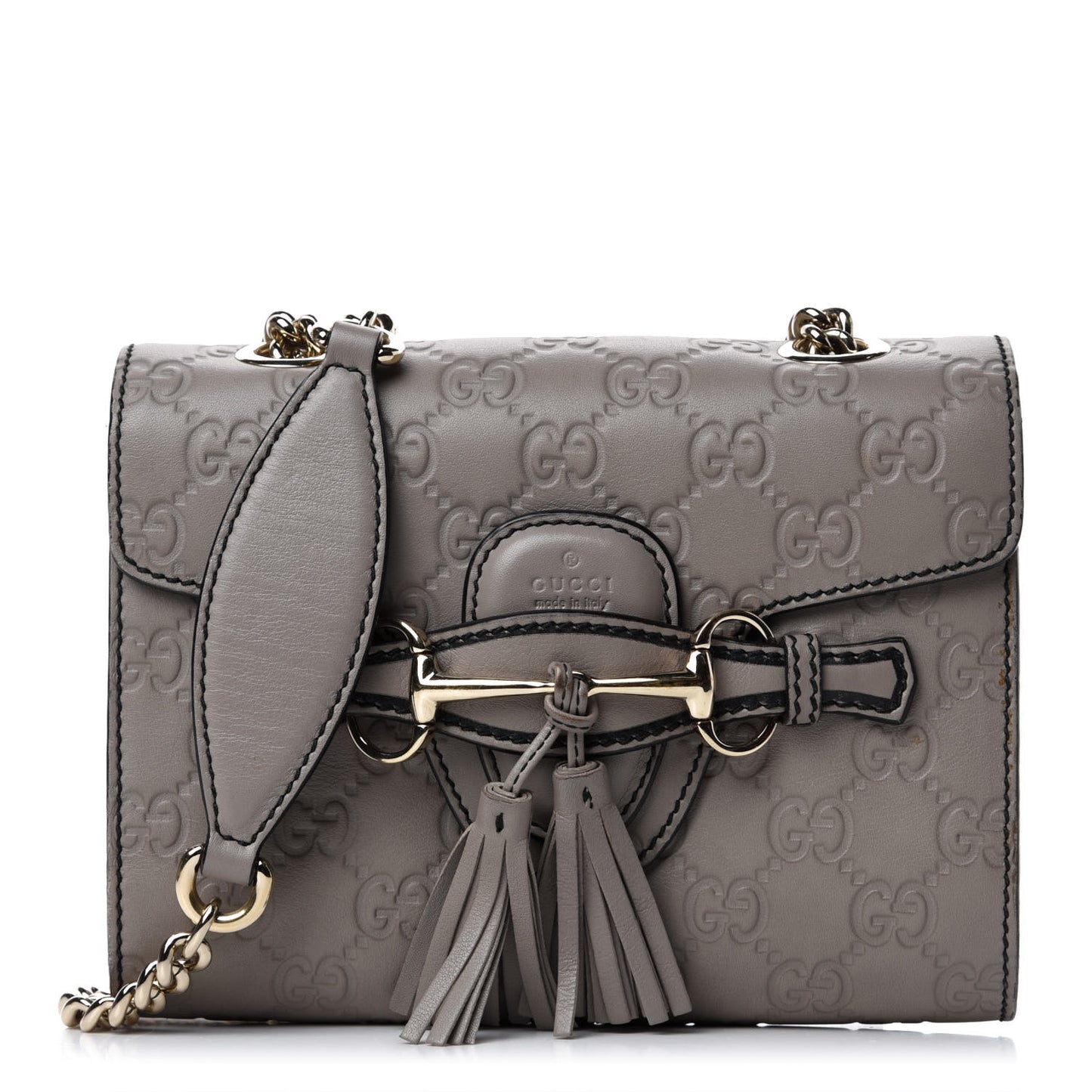 Guccissima Mini Emily Chain Shoulder Bag Storm Grey