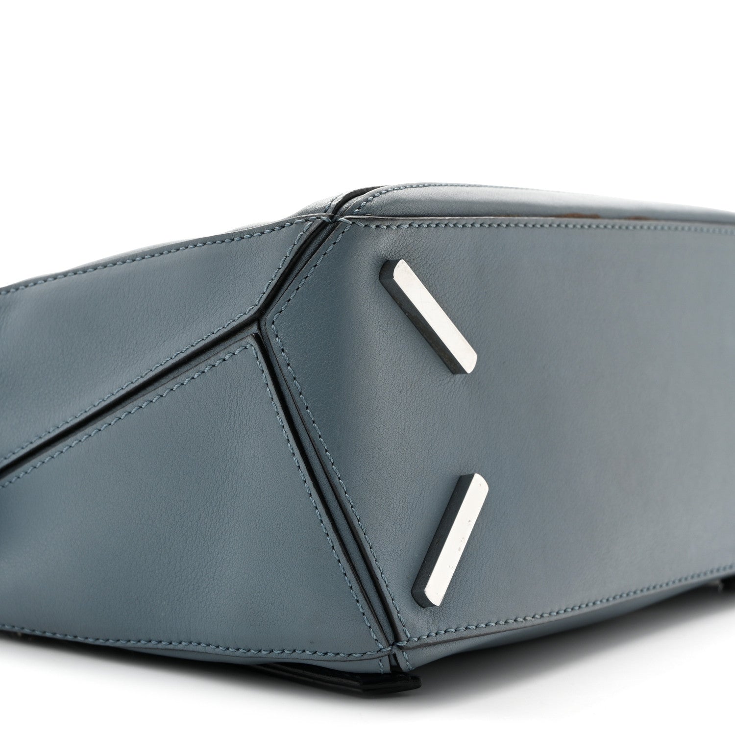 Loewe Calfskin Small Puzzle Bag Stone Blue 9 of 14