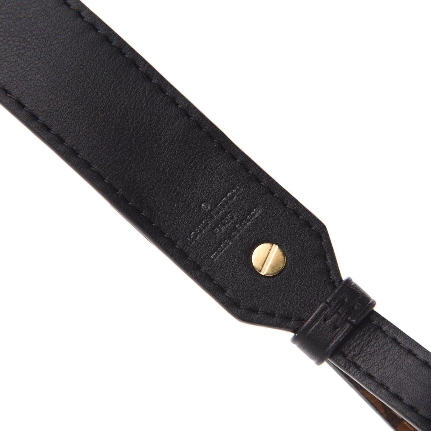 Reverse Monogram Bandouliere Shoulder Strap XL Black