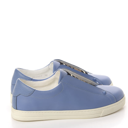 Fendi Vitello FF Rockoclick Slip On Sneakers 38 Blue 4 of 11