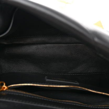 Valentino Garavani Nappa Large Roman Stud Shoulder Bag Black 5 of 10