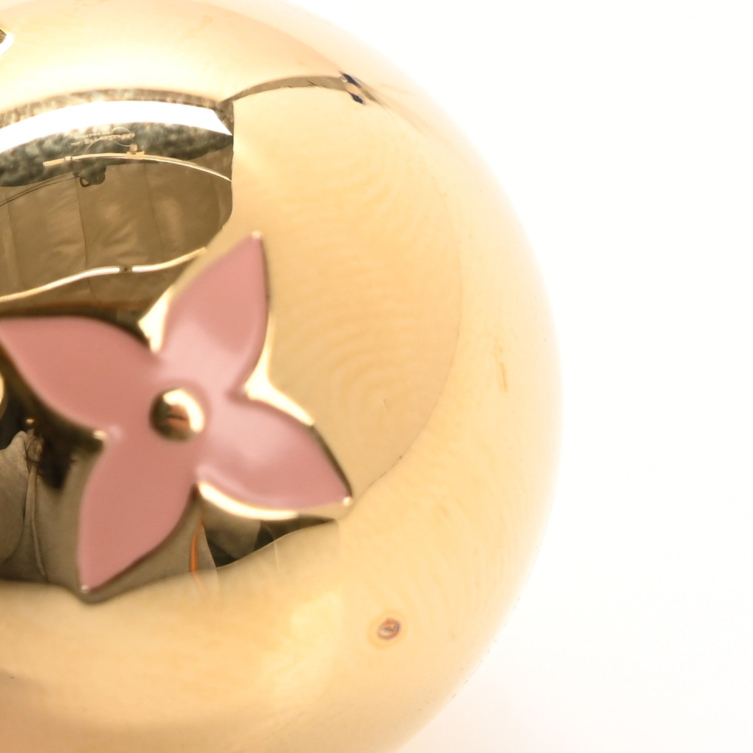 Louis Vuitton Sphere Key Ring Gold Rose Ballerine 4 of 5