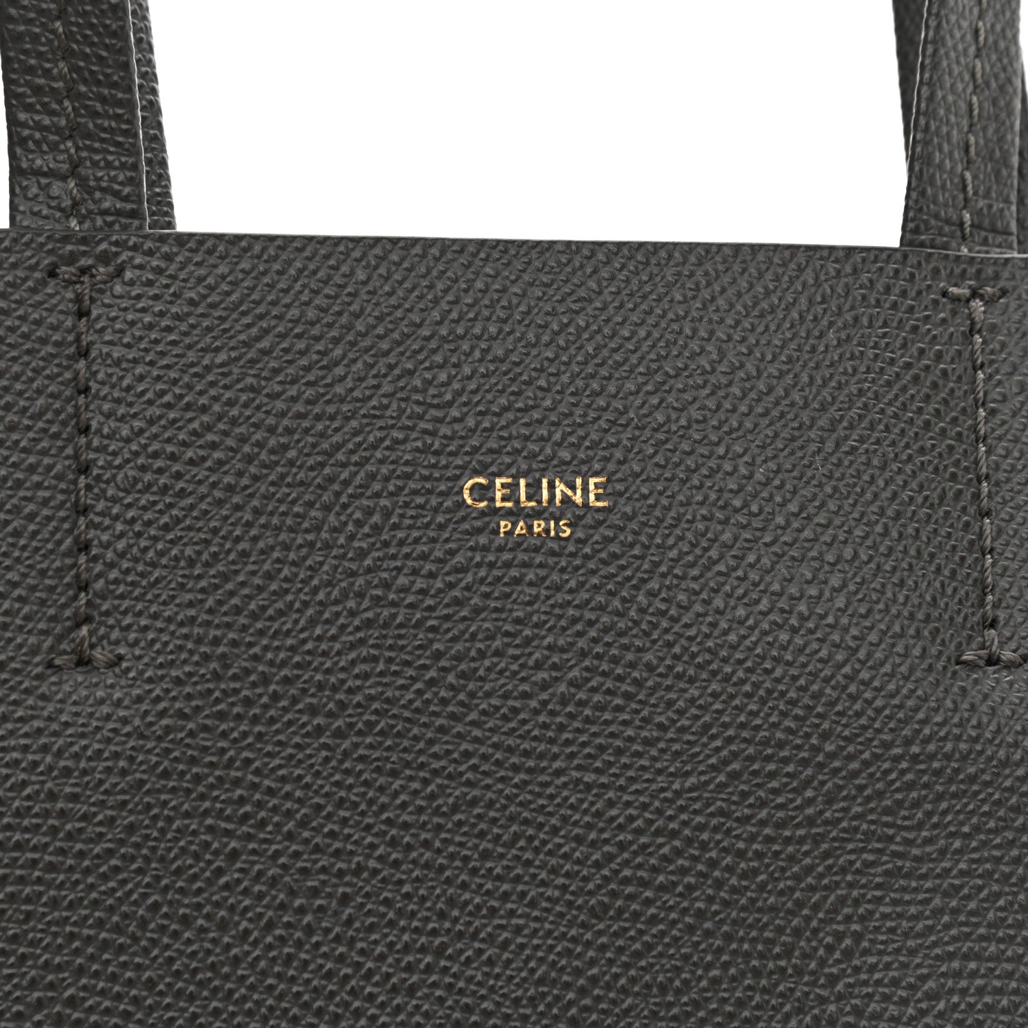 Celine Grained Calfskin Small Vertical Cabas Grey 6 of 11