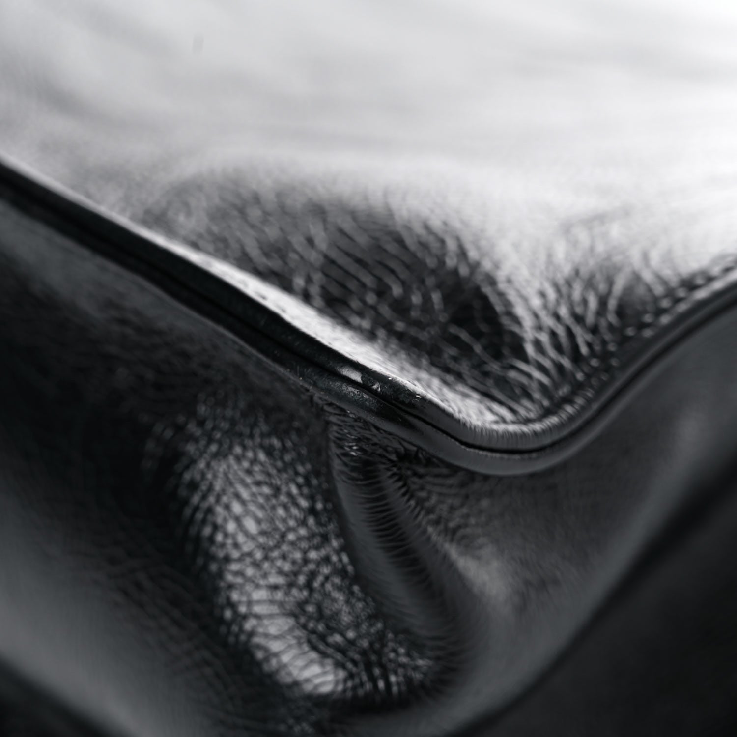 Chanel Shiny Aged Calfskin North South Shopping Bag Black 8 of 15