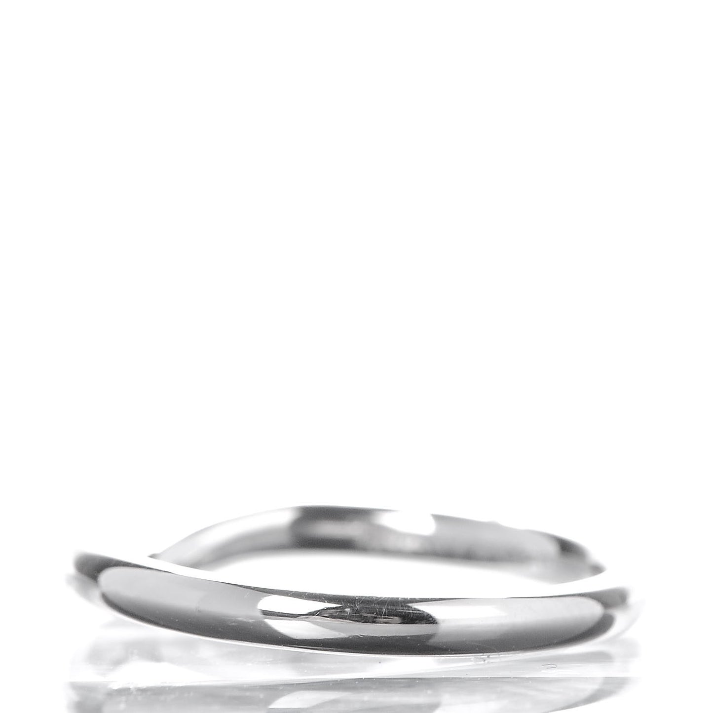 Platinum Diamond Elsa Peretti Curved Wedding Band Ring 5.5