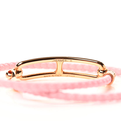 Hermes Swift Roulis Double Tour Bracelet T3 Rose Sakura 4 of 5