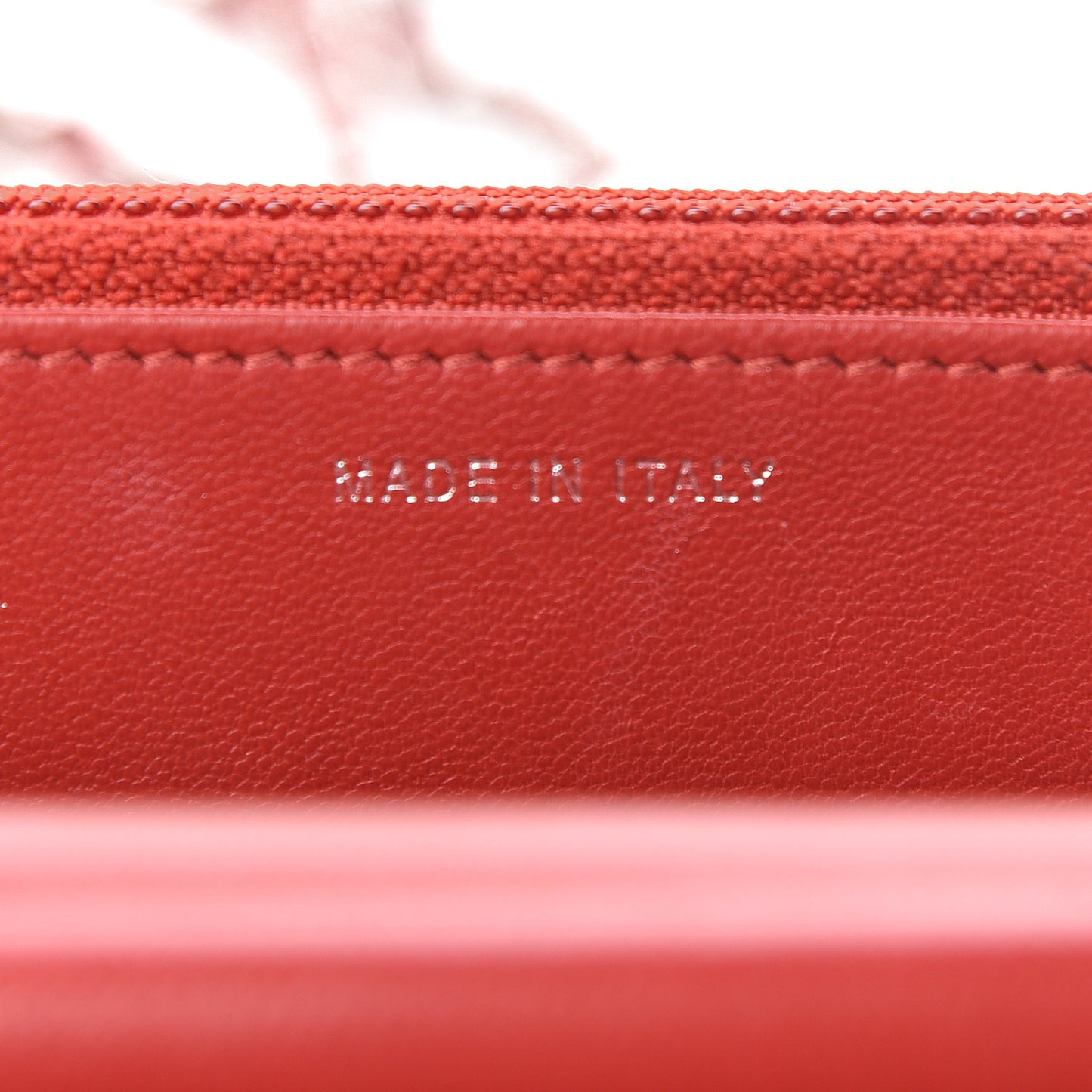 Lambskin Quilted Wallet On Chain WOC Red