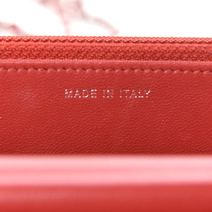 Chanel Lambskin Quilted Wallet On Chain WOC Red 7 of 12