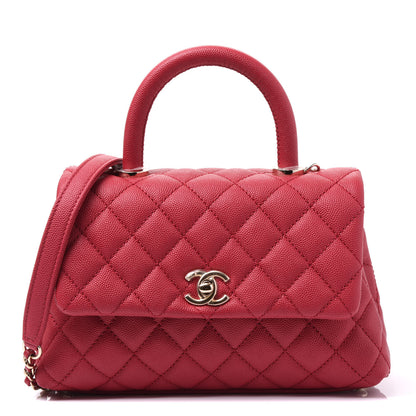 Chanel Caviar Quilted Mini Coco Handle Flap Fuchsia 1 of 10