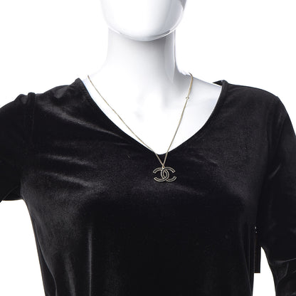 Chanel Enamel Beaded CC Necklace Gold Black 2 of 4