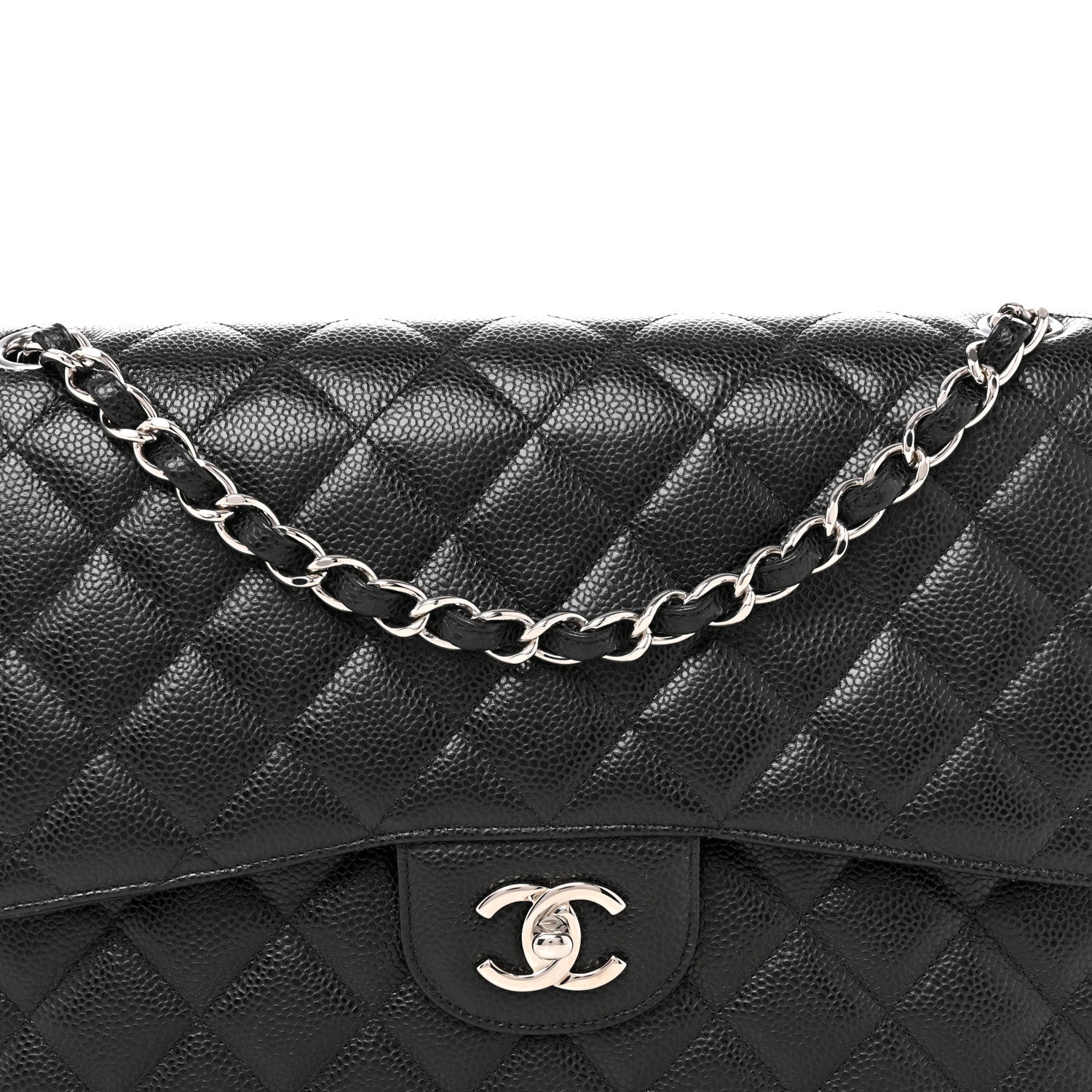 Chanel Caviar Quilted Jumbo Double Flap Black 8 of 12