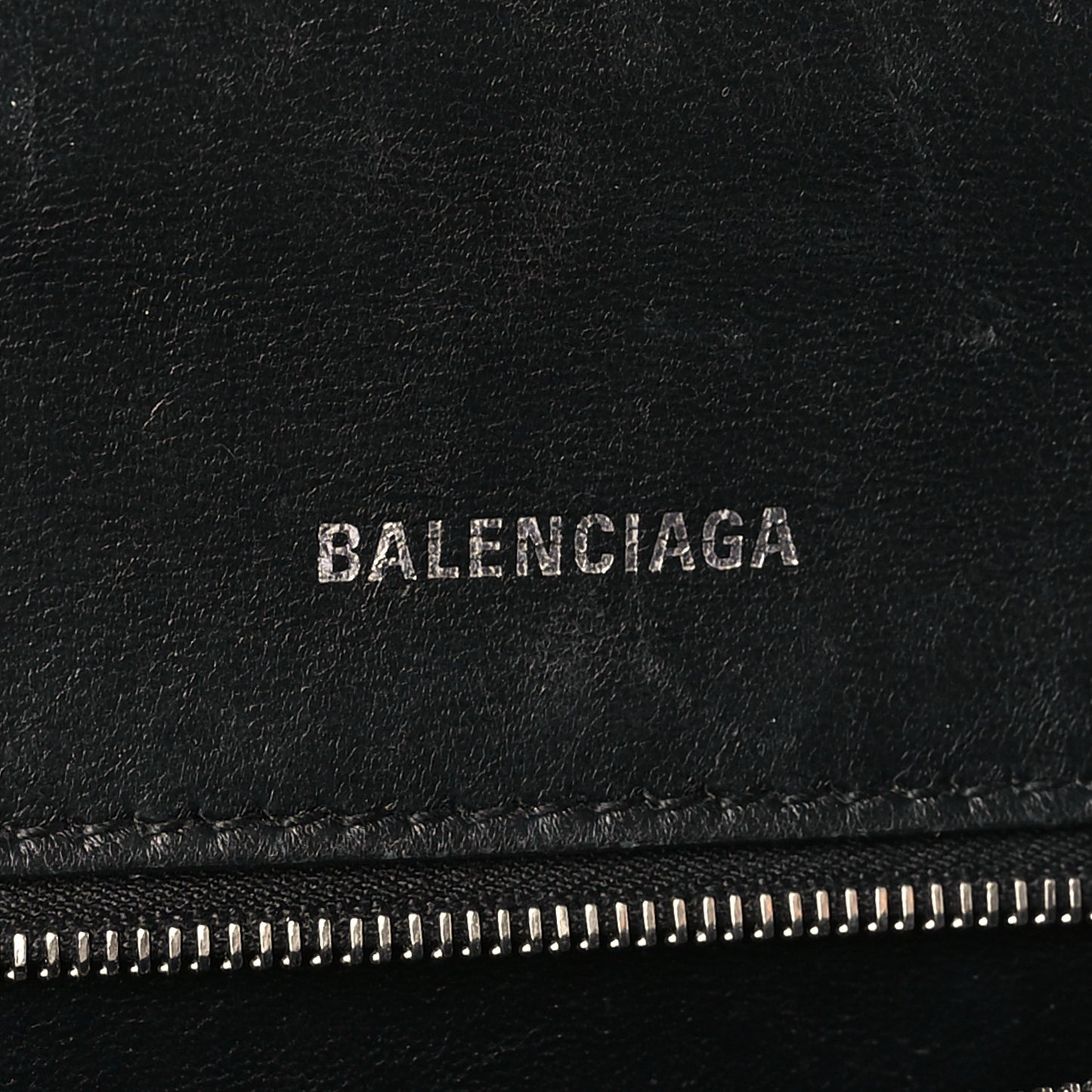 Grained Calfskin Small Hourglass Top Handle Bag Black