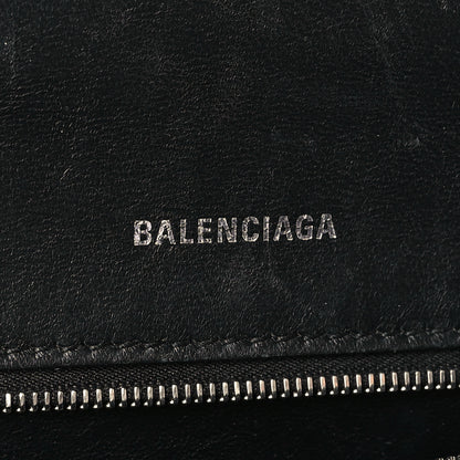 Balenciaga Grained Calfskin Small Hourglass Top Handle Bag Black 6 of 10