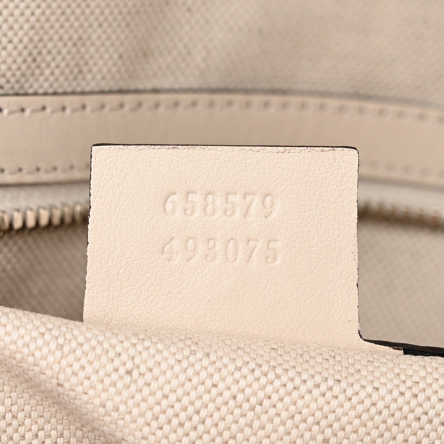 Gucci Calfskin GG Tennis Embossed Backpack Mystic White Black 7 of 11