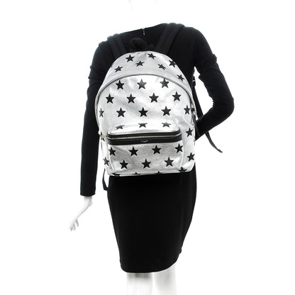 Saint Laurent Metallic Buffalo Star Hunting Backpack Silver Black 2 of 8