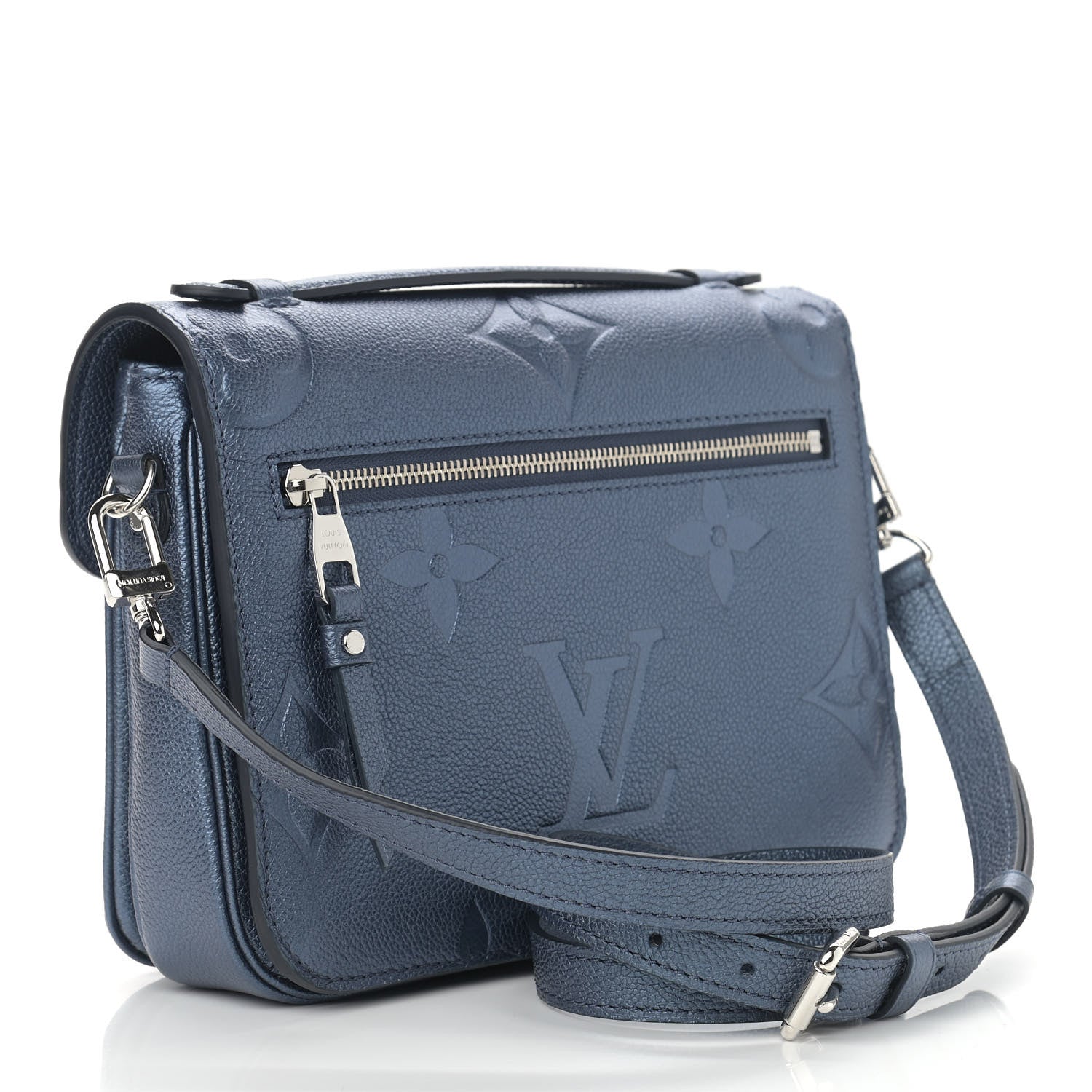Louis Vuitton Metallic Empreinte Monogram Giant Pochette Metis Navy Nacre 3 of 10
