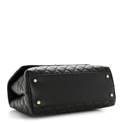 Chanel Caviar Quilted Small Coco Handle Flap Black 4 of 14
