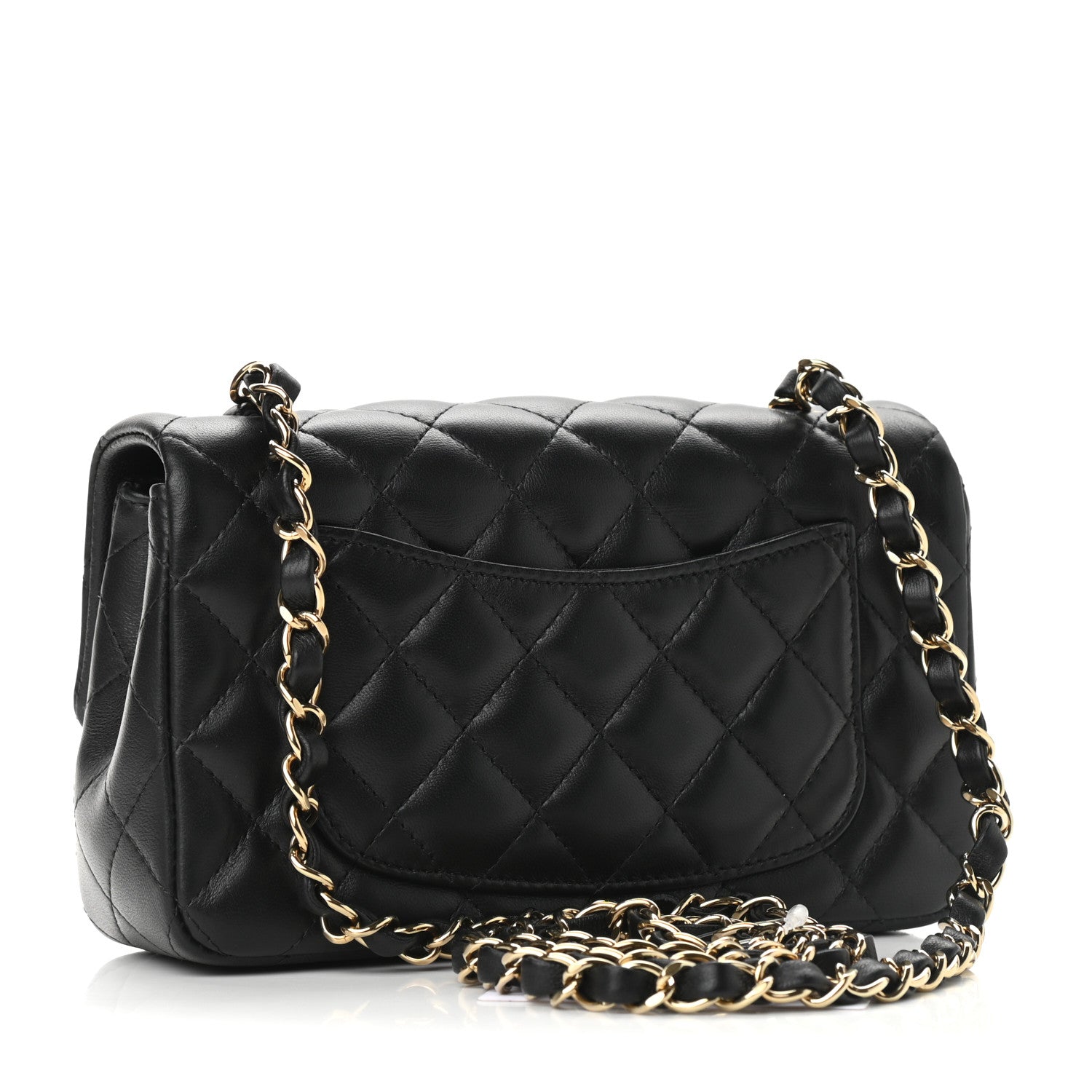 Chanel Lambskin Quilted Mini Rectangular Flap Black 3 of 9
