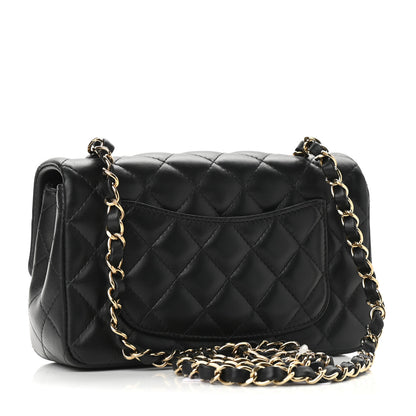 Chanel Lambskin Quilted Mini Rectangular Flap Black 3 of 9