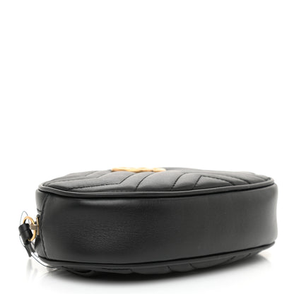 Gucci Calfskin Matelasse GG Marmont Belt Bag 75 30 Black 4 of 11