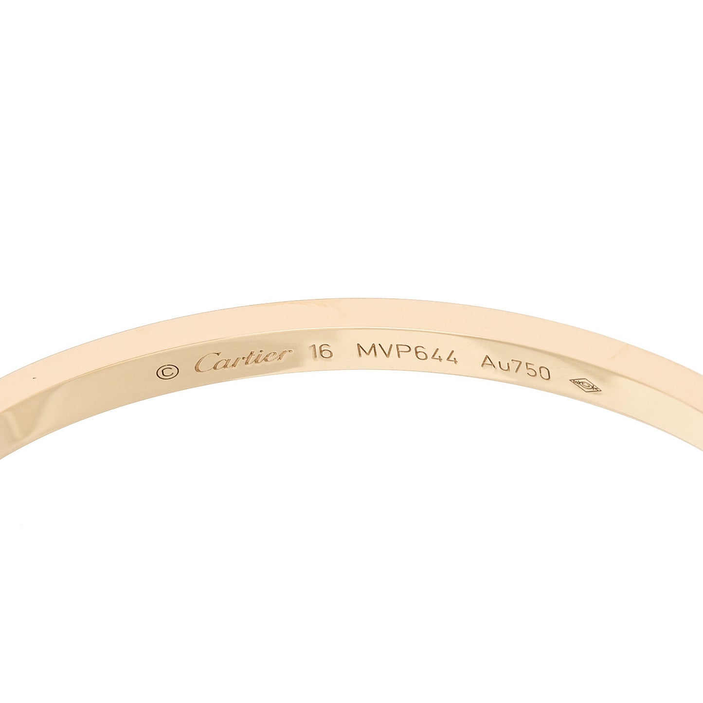 18K Yellow Gold Small LOVE Bracelet 16
