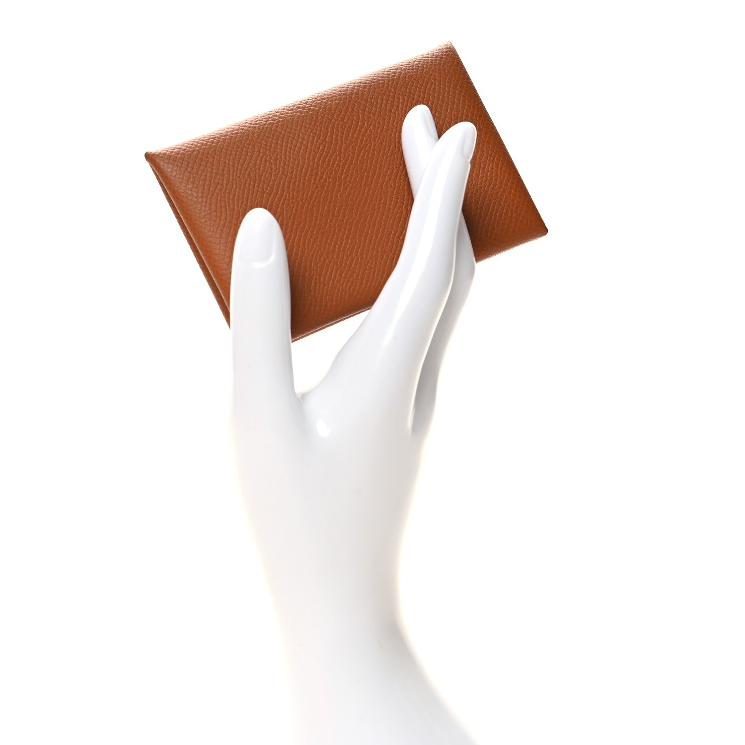 Hermes Epsom Calvi Card Case Gold 2 of 10