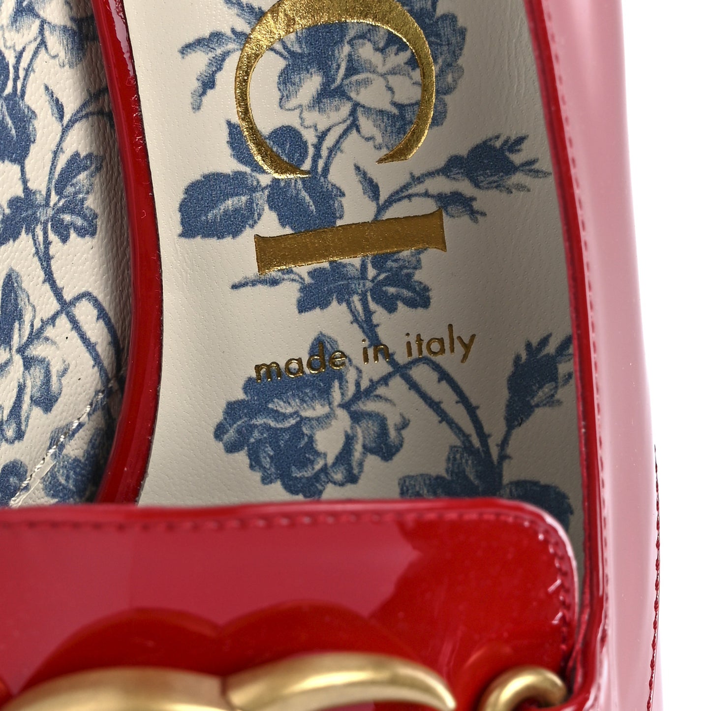 Vernice GG Victoire 55mm Loafer Pumps 39 Hibiscus Red